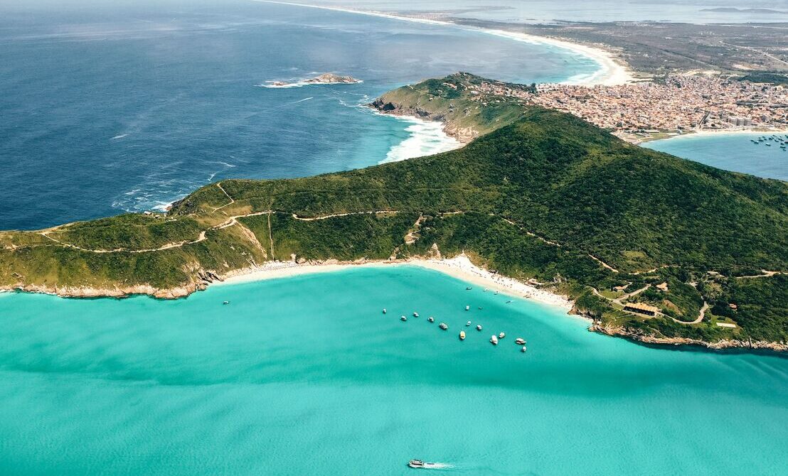 Ilha de Cabo Verde, visão aérea